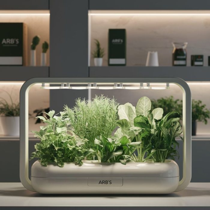 Smart indoor herb garden with automatic watering system