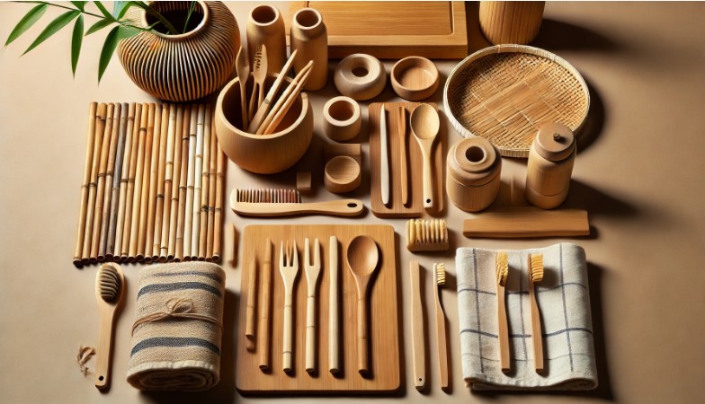 Bamboo and recycled material household items